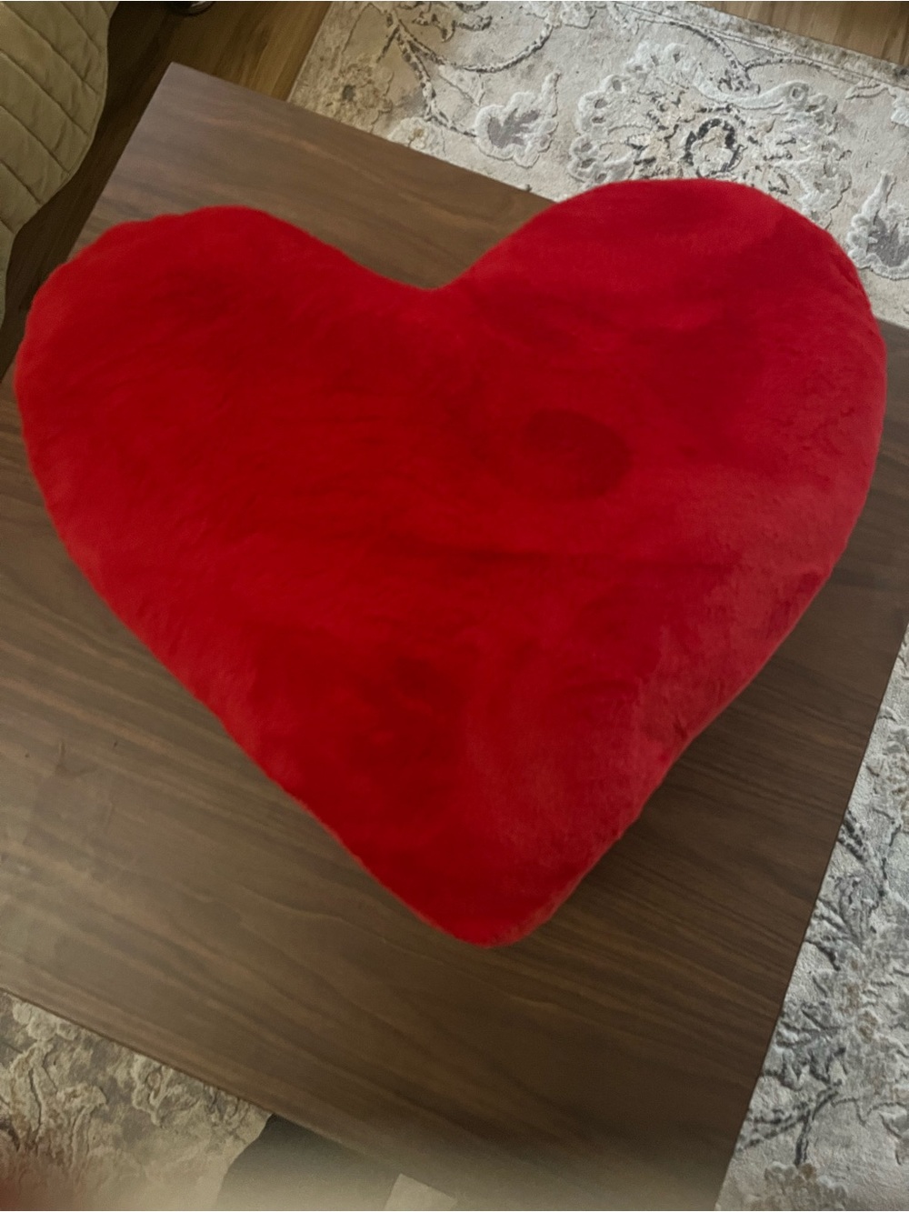 Red Heart Plush Decorative Pillow - Brand: